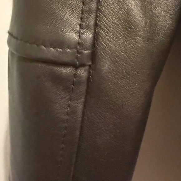 Cole Haan Genuine Leather Jacket Black - size small - Picture 10 of 16